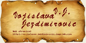 Vojislava Jezdimirović vizit kartica